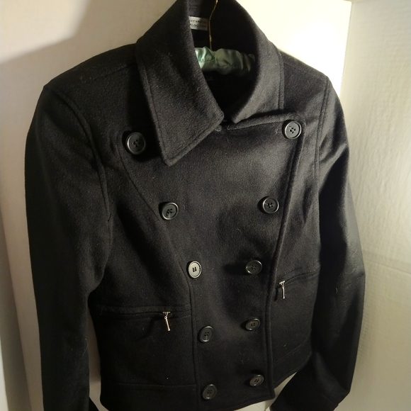 Massimo Dutti black wool cropped Jacket - Picture 13 of 13